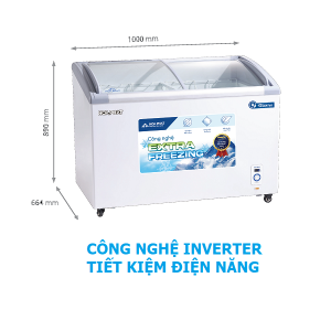 Tủ Đông 280L Hòa Phát HSF-AD8280.C1 Công Nghệ Inverter, 1 Ngăn 2 Cửa Lùa
